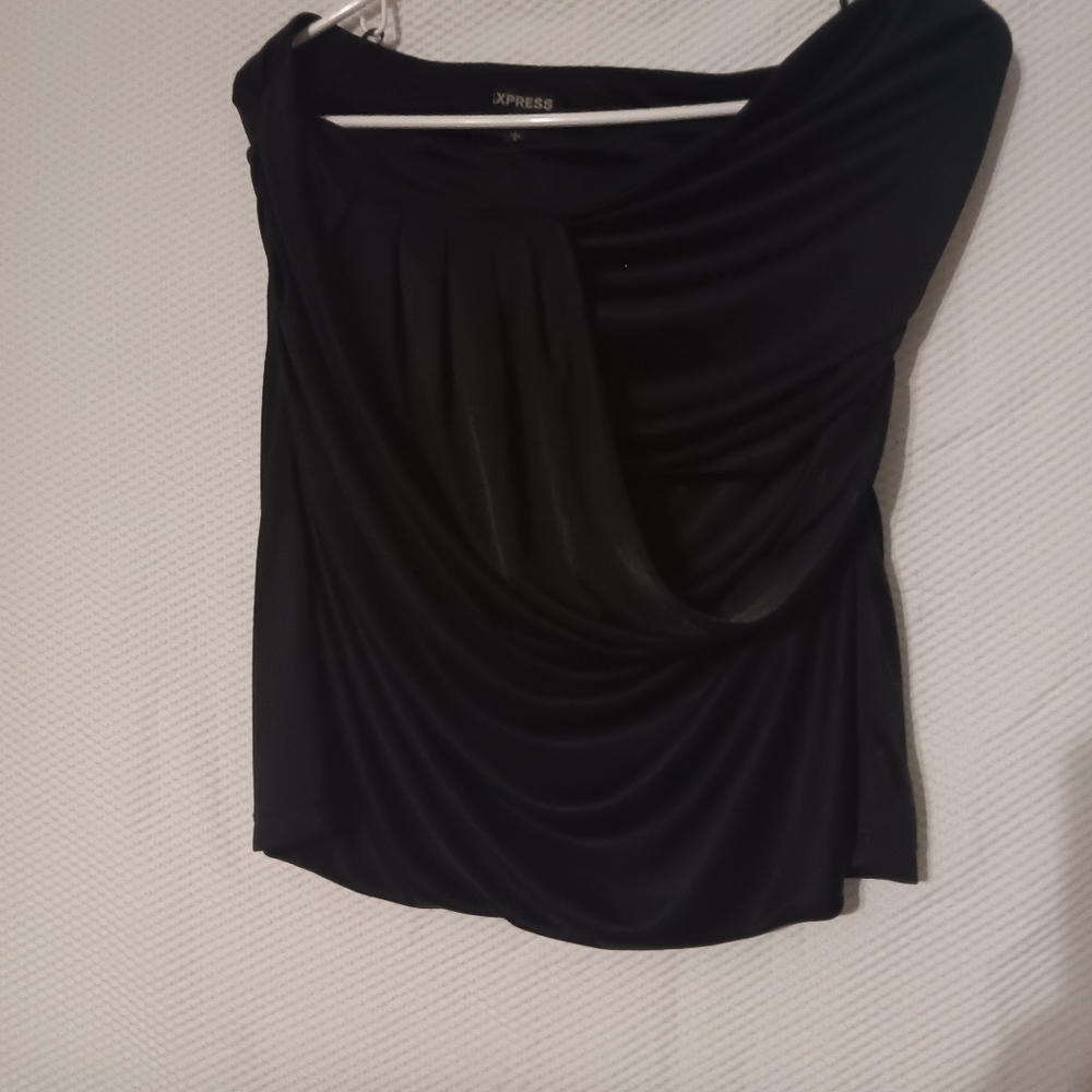Elegant Black Draped Top